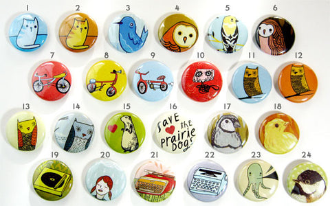 Mix and Match Buttons (set of 4) by Susie Ghahremani / boygirlparty.com