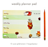 Weekly Planner Pad Co Worker Gift  by susie ghahremani / boygirlparty®
