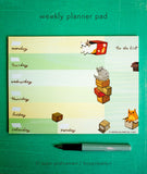 Cat Weekly Planner Pad — Work from Home / Co Worker Gift