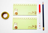 Green Kitty / Yarn Notepad by Susie Ghahremani / boygirlparty.com