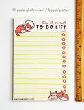 To Do List Notepad - Cone of Shame - Like it or Not - Funny To Do List by boygirlparty