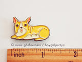 Corgi Pin Corgi Enamel Lapel Pin Dog Pin by boygirlparty by boygirlparty / Susie Ghahremani http://shop.boygirlparty.com