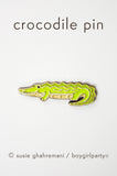 Crocodile Enamel Pin -- Alligator Lapel Pin by boygirlparty
