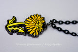 SALE: Dandelion Necklace - Botanical Necklace - Dandelion Jewelry by boygirlparty