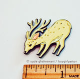 Deer Pin Deer Enamel Pin Reindeer Pin Stag Pin by boygirlparty
