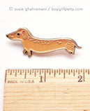 Miniature Dachshund Enamel Pin by Susie Ghahremani / boygirlparty.com