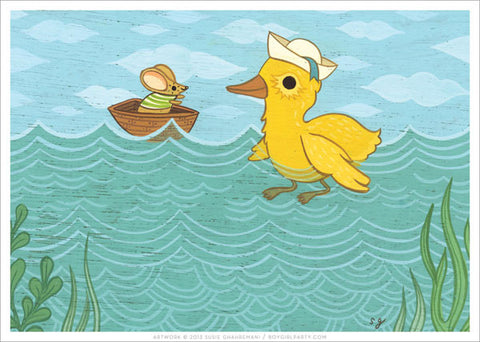 Duck and Mouse Print by Susie Ghahremani / boygirlparty.com