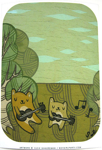 Dueling Bears Art Print by Susie Ghahremani / boygirlparty.com
