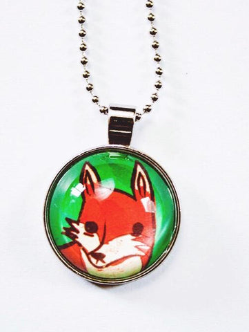 Glass Fox Necklace