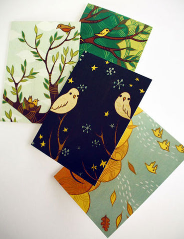 Four Seasons Card Set by Susie Ghahremani / boygirlparty.com