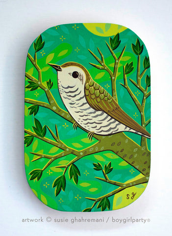 Cuckoo Bird Original Painting -- Artwork by Susie Ghahremani
