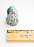 Little blue bird Small ceramic bird sculptures by Susie Ghahremani / boygirlparty ®
