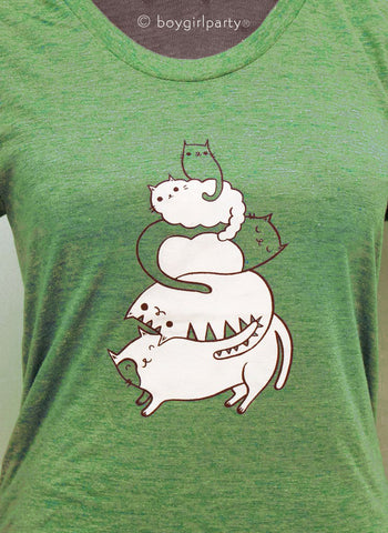 Stack the Cats T-shirt by Susie Ghahremani / boygirlparty® - Eco-friendly Tshirt