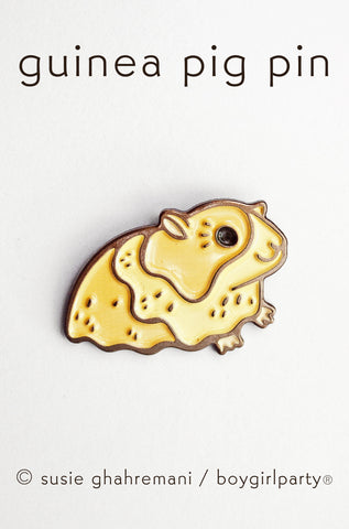 Guinea Pig enamel pin - cute pins by boygirlparty - guinea pig brooch