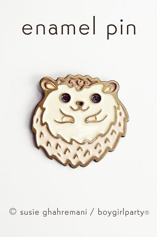 Hedgehog ball enamel pin - kawaii pins by boygirlparty - hedgehog gifts
