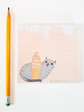 Ice Cream Cat Notepad by Susie Ghahremani / boygirlparty.com