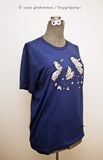 Campfire Owls T-shirt (Indigo Blue)