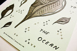 Listen to the Ocean - Beach House Poster Letterpress Print by Susie Ghahremani / boygirlparty - from http://shop.boygirlparty.com