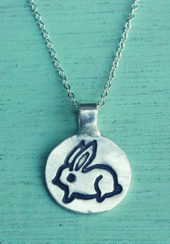 Little Silver Bunny Necklace by Susie Ghahremani / boygirlparty.com