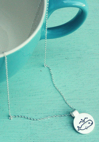 Little Silver Whale Necklace by Susie Ghahremani / boygirlparty.com