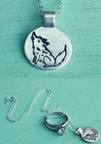 Silver Wolf Necklace by Susie Ghahremani / boygirlparty.com