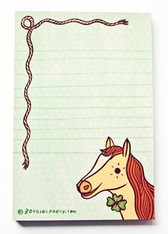 Lucky Horse Notepad by Susie Ghahremani / boygirlparty.com