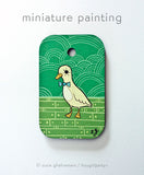 Bowtie Duck Miniature Painting by Susie Ghahremani