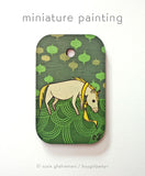 Horse Miniature Painting by Susie Ghahremani
