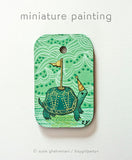 Turtle Flag Miniature Painting by Susie Ghahremani