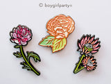 SALE: Botanical Enamel Pin - Peony Pin - Flower Enamel Pin by boygirlparty / Native Poppy