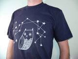 Starry Owl T-shirt (Navy Blue) by Susie Ghahremani / boygirlparty.com