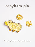 Capybara Pin Enamel Pin by boygirlparty