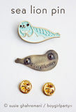 Sea lion Enamel Pin by boygirlparty from shop.boygirlparty.com