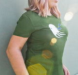 Comfortable Olive Green Octopus T-shirt by Susie Ghahremani / boygirlparty from http://shop.boygirlparty.com
