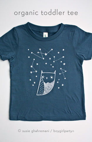 Organic Owl Toddler T-shirt by Susie Ghahremani / boygirlparty