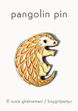 Pangolin Enamel Pin -- Little Pangolin Lapel Pin by boygirlparty