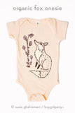 Organic Fox Onesie — Organic Cotton Baby Outfit (Peach)