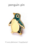 Penguin Pin Enamel Pin by boygirlparty /  Susie Ghahremani / http://shop.boygirlparty.com