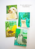 Cat and Dog Notecard Set – Blank Cards with envelopes – Cute Pet Greeting Cards