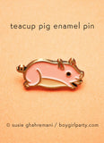 Teacup Pig Enamel Pin by Susie Ghahremani / boygirlparty.com