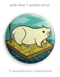 Polar Bear Pocket Mirror by boygirlparty / http://shop.boygirlparty.com