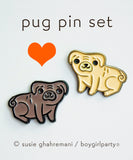 Black Pug Enamel Pin - Black Pug Pin - Black Pug Gifts