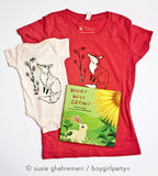 Red Fox Women's T Shirt -- Eco-Friendly Organic/Recycled Tee