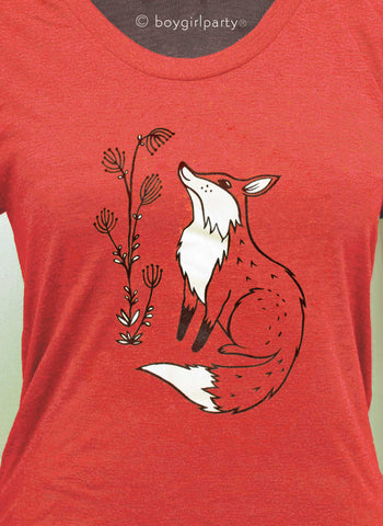 Boygirlparty Red Fox Ladies Graphic Tshirt
