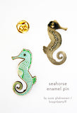 Seahorse Enamel Pin by Susie Ghahremani / boygirlparty® from http://shop.boygirlparty.com