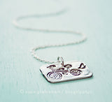 Silver Bike Necklace