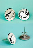 Silver Cat Earrings by Susie Ghahremani / boygirlparty.com