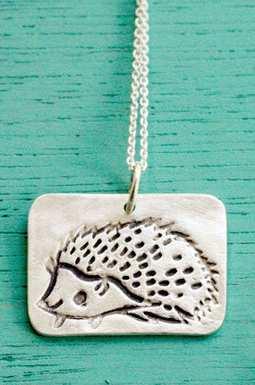 Silver Hedgehog Necklace by Susie Ghahremani / boygirlparty.com