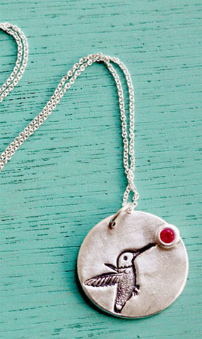 Silver Hummingbird Necklace by Susie Ghahremani / boygirlparty.com