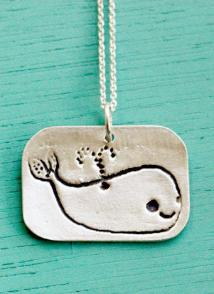 Silver Whale Necklace by Susie Ghahremani / boygirlparty.com